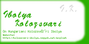 ibolya kolozsvari business card